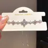 Pulseira ajustável com pingente de flor de zircônia estilo francês, pulseira de pulso simples e moderna para o dia a dia, luxo leve com toque de alta qualidade, joia versátil