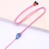 Colar artístico vintage de nó chinês tecido para meninos e meninas, cordão diy para artesanato de jade, cordão vermelho curto, cordão para pingente infantil
