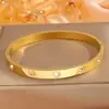 Pulsera de Acero Inoxidable Flor Estrella de Cinco Puntas Diamante Pulsera para Mujer Simple Europea y Americana Transfronteriza No se Desvanece Pulsera de Acero de Titanio