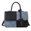 Bolso Mensajero Simple Bolso de Hombro Textil Moda Nuevo Diseño 2023 Pequeño Crowdsourcing Empalme para Mujer Contraste de Color Bolso Cuadrado Pequeño