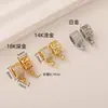 Conector de Tres Vías Hueco con Forma de Corazón Microincrustado con Pin para Colgar, Collar de Perlas Chapado en Oro de 18 Quilates, Pulsera, Colgador de Colgante, Accesorios para Joyería Hechos a Mano para Bricolaje