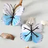 Flor de Borboleta 3D Simulada Cabeça Floral Floral DIY Adorno de Cabeça Grampo de Cabelo Estéreo Brincos de Flor Estilo Chinês Retro Acessórios de Cabelo Acessórios Materiais