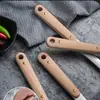 Aço inoxidável espátula 304 conjunto de utensílios de cozinha doméstico cabo de madeira espátula colander cozinha cozinhar espátula conjunto colher de panela quente