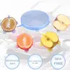 Conjunto de 6 Peças de Tampa de Silicone de Grau Alimentício para Conservar Fresco Tampa Universal para Tigela Doméstica Tampa Telescópica Selada Multiuso Plástico Filme