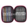 Set de Herramientas de Crochet de Aluminio Colorido Metal Hierro Ganchillo 22 Acero Inoxidable Aluminio Metal Set de Bolsa de Crochet