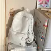 Mochila bordada de gran capacidad estilo coreano, ligera y simple, adecuada para uso casual, viajes al aire libre y como mochila escolar transpirable para estudiantes