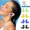 Amazon venda quente natação tampões de ouvido adulto silicone espiral dentro e fora impermeável auricle fit soft earplugs encaixado