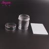 Suministros para decoración de uñas al por mayor, sello de silicona transparente para decoración de uñas, cabezal de impresión totalmente transparente de 3,8 cm con cubierta, herramientas de impresión DIY