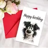 Novo Transfronteiriço Tamanho Grande 1 Cartão de Felicitações de Feliz Aniversário Cachorro Fofo Conjunto de Envelope Cartão de Bênção DIY Interessante de Desenho Animado