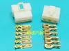 Conector 6.3/2P conector chicote de fios de atrito automático de 3 vias tampão de emenda soquete terminal pino macho e fêmea de 4 fios bainha