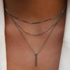 Collar de perlas transfronterizas europeas y americanas con colgante multicapa de perlas versátiles, cadena de clavícula, collar retro multicapa apilado para mujer