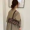 Bolso de axila con lazo de lunares estilo coreano para mujer, nuevo bolso baguette retro de gamuza 2026, bolso de mano y bolso de hombro de otoño
