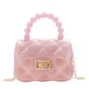 2025 Estilo Quente Bolsa Transparente de Gelatina Mochila Bolsa Mini Bolsa Bolsa Pequena Infantil Bolsa Pequena Fofa de Ombro Popular para Meninas