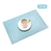 Jogo Americano Estilo Ocidental Ningxin, PVC Nórdico Ecológico Trançado Duplo Aro Mesa de Jantar Tapete de Isolamento Térmico, Tapete para Louça de Casa e Hotel