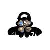 Otoño e Invierno Nuevo Flor de Rosa tamaño pequeño Pasador Moda Vintage Pinza de Tiburón Pinza de Agarre Diamante Flocado Rojo Cibernético Accesorios para el Cabello para Mujeres