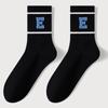 Meias Tendência de Cano Médio com Letras para Homens, Estilo Primavera e Verão, Meias Esportivas de Cano Médio para Homens, Estilo Primavera e Outono, Meias Zhuji