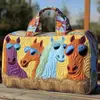 2026 Nova Série Animal Cavalo Transfronteiriça Bolsa de Viagem Acolchoada Portátil para Curta Distância Bolsa Multifuncional para Esportes Fitness