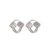 Pendientes de Plata de Ley S925 de Shenzhen con Forma de Concha Pequeños y Exquisitos Hebilla de Oreja Elegante para Mujer Simple Versátil Cabello Corto Oreja Mujer