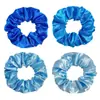 Scrunchies de tecido acetinado de 40 cores, transfronteiriços europeus e americanos, elásticos de cabelo Amazon, faixas elásticas, acessórios de cabelo da moda