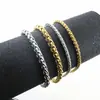 Versión coreana de cadena de quilla de acero inoxidable cadena de canasta de flores de acero de titanio cadena de hueso de serpiente chapado al vacío pulsera de joyería de comercio exterior europeo y americano