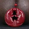 Coleção de Pingentes Naturais de Cinábrio e Areia Roxo-Dourada, Colares de Casal do Ano Zodiacal, Atacado e Dropshipping de Joias e Presentes de Feira Livre