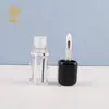 Tubo Transparente Quadrado Mini para Brilho Labial 6ml Gloss Labial Material de Embalagem Imprimível Cabeça com Pincel Dispenser Cosmético