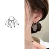 Brincos de Franja com Zircônia Banhados a Ouro Real de Cobre de Alta Moda, Versáteis para o Trabalho, Brincos Elegantes, Atacado de Fábrica de Joias