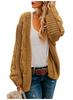 Suéter con capucha de punto irregular estilo coreano para mujer talla grande, invierno 2026, de longitud media, adelgazante