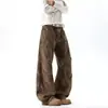 Estilo de calle, lujo ligero, diseño jacquard de moda, jeans de pierna recta, corte holgado para hombre, pantalones de pierna ancha estampados de moda