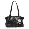 Bolso de Mano Retro Plegado Transfronterizo para Motocicleta para Mujer 2025 Otoño Nuevo Bolso Casual de Hombro y Axila de Alta Calidad