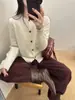 Suéter de Punto Holgado para Mujer Otoño Chaqueta Cárdigan para Mujer 2025 Nuevo Abrigo de Gama Alta Estilo Coreano Ropa de Principio de Otoño