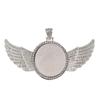 Colar Europeu e Americano Transfronteiriço Popular Estilo Hip-Hop Transferência de Calor Foto Colar Masculino Simples Nicho Diamante Asas de Anjo Colar