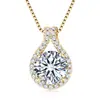 Plata de Ley S925 Moda Lujo Ligero Collar de Moissanita Temperamento de Gama Alta Exclusivo Transfronterizo Fabricante de Gargantillas Venta Directa al por Mayor