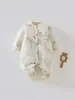 Mono acolchado de otoño e invierno para bebés, 120g, mameluco cálido, prenda exterior suave para recién nacidos, ajustado
