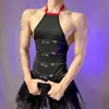 Conjunto de Body de Lencería Sexy Lobe con Abertura en la Entrepierna y Hebilla en Forma de Corazón, Revelador Sexy para Teasing en el Pecho, Uniforme que no se Quita, Dropshipping para Hombres