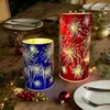 Conjunto de 3 Luzes de Vidro para Festas Hurricane Christmas Fogos de Artifício Luzes de Vidro de Fogos de Artifício Gravadas
