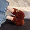 2026 Hebilla de Cinturón Zapatillas de Media Caña de Punta Cerrada, Cálidas Zapatillas de Felpa sin Cordones para Mujer, Moda con Suela Gruesa para Exteriores para Otoño e Invierno