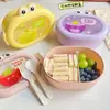 Lonchera Infantil, Lonchera para Estudiantes y Trabajadores de Oficina, con Cubiertos, Aptas para Microondas, Grado Alimenticio, Calentables, Lonchera Bento Compartimentada