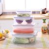 Caixa de Preservação de Plástico Personalizada para Geladeira, Grau Alimentício, Caixa Selada de Moxabustão com Lama, Caixa de Preservação Retangular Transparente, Atacado de Lancheiras