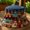 Colección de sitios web independientes transfronterizos nuevos de 2026: Sombrero de pescador y sombrero para el sol versátiles de arcoíris con estampado digital 3D y bordado acolchado, aptos para hombres y mujeres