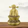 Lingote de Latón Puro Dorado Estatuas del Dios de la Riqueza Adornos Decoraciones para el Hogar Estatuas de Bronce Dios de la Riqueza Estatuas de Buda Tienda de la Suerte Oficina
