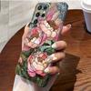 Selección Transfronteriza de Fundas para Teléfono de Película con Patrones de Flores de Alta Calidad Adecuadas para Samsung S23/S24/S25 Ultra, Fundas Rígidas Ligeras