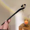 Grampo de Cabelo Coelho de Jade de Madeira Antigo para Mulheres Novo Chinês de Alta Qualidade de Ébano Grampo de Disco de Verão para Hanfu Cheongsam