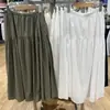 Falda plisada casual para mujer 2026 Otoño Simple Cintura elástica Falda casual con bolsillos Falda de hadas 487995