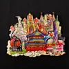 Imanes de Nevera de Madera Estilo Chino, Souvenirs de Atracciones Turísticas Chinas, Pegatinas Magnéticas 3D al por Mayor