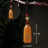 Madera de azufaifo incrustada con piezas de cobre Llavero Colgante Seguro y Auspicioso Carpintería Adorno Colgante Placa Segura y Sólida Colgante de Bolso Tejido