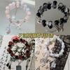 Conjunto de Nove Peças de Pulseiras da Bênção de Tian Guan, Inspirado nas Pérolas de Impressão, Versátil para Estudantes e Homens