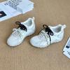 Zapatos Deportivos Casuales para Mujer 2025 Estilo Nuevo Rojo de Suela Gruesa con Aumento Oculto de Altura y Doble Cordón para Personas Bajitas
