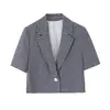 Comercio Exterior 2026 Verano Nuevo Estilo Europeo y Americano Moda para Mujer Elegante Blazer y Pantalones de Pierna Ancha 8372324