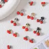 Lindo Colgante de Aleación Roja Serie Fruta Cereza Material para Joyería de Collar Pulsera Hecha a Mano DIY